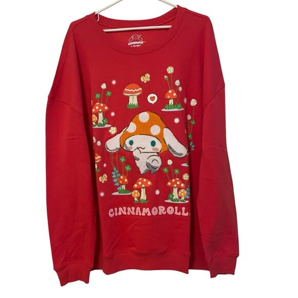 Sanrio Cinnamoroll Crewneck Red Sweatshirt NWT 2X‎ - Picture 1 of 6